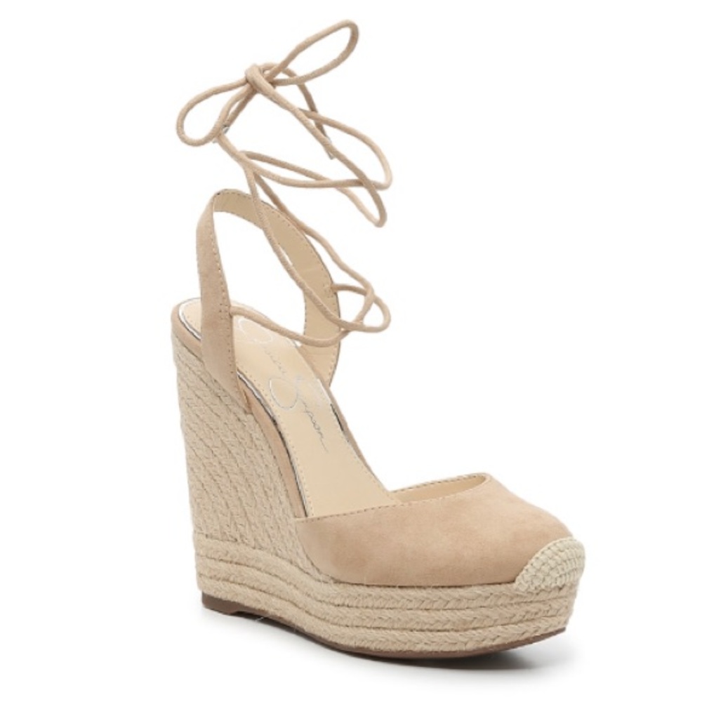 Jessica Simpson ZILKIO Beige Espadrille Wedge Sandal Size 10